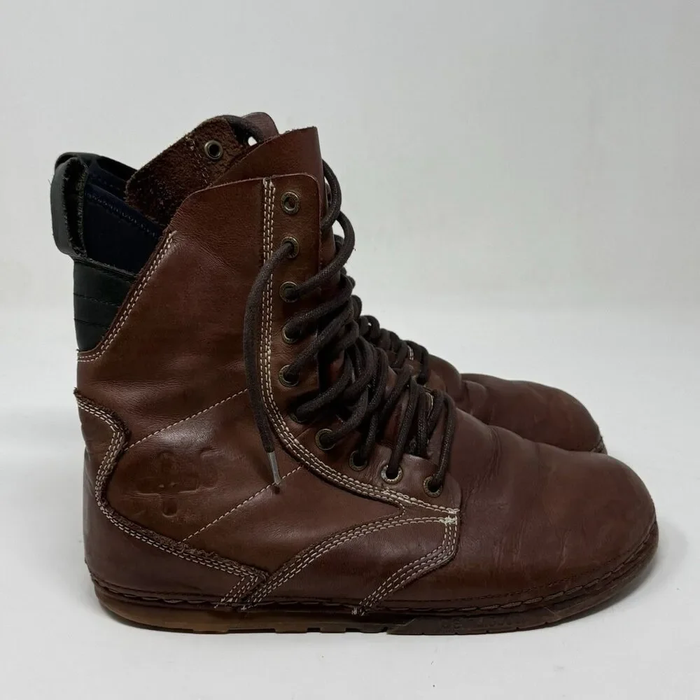 Otz Troop Chukka Boots Mens 9 Brown Leather Minimalist Hipster Water Resistant